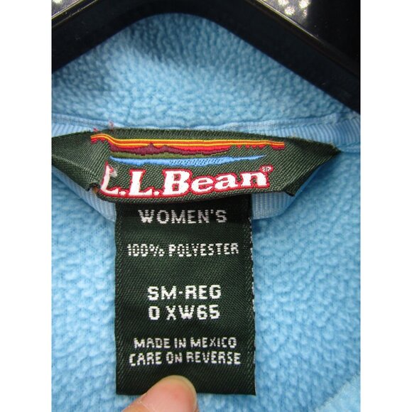 VINTAGE LL Bean Jacket Small Fleece 1/4 Zip Pullover Windbreaker - Picture 8 of 9